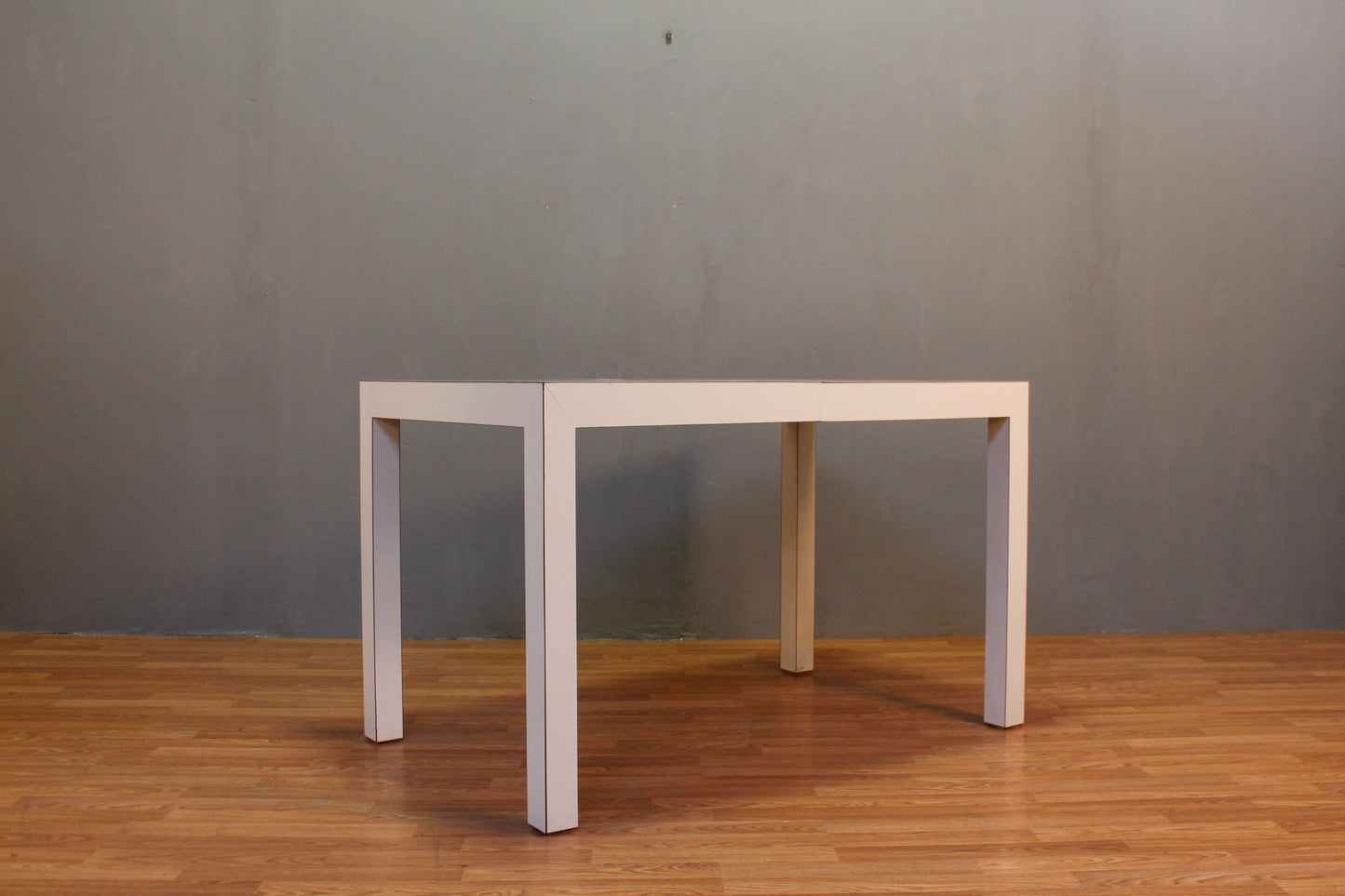 Parsons White Laminate Dining Table - ONLINE ONLY