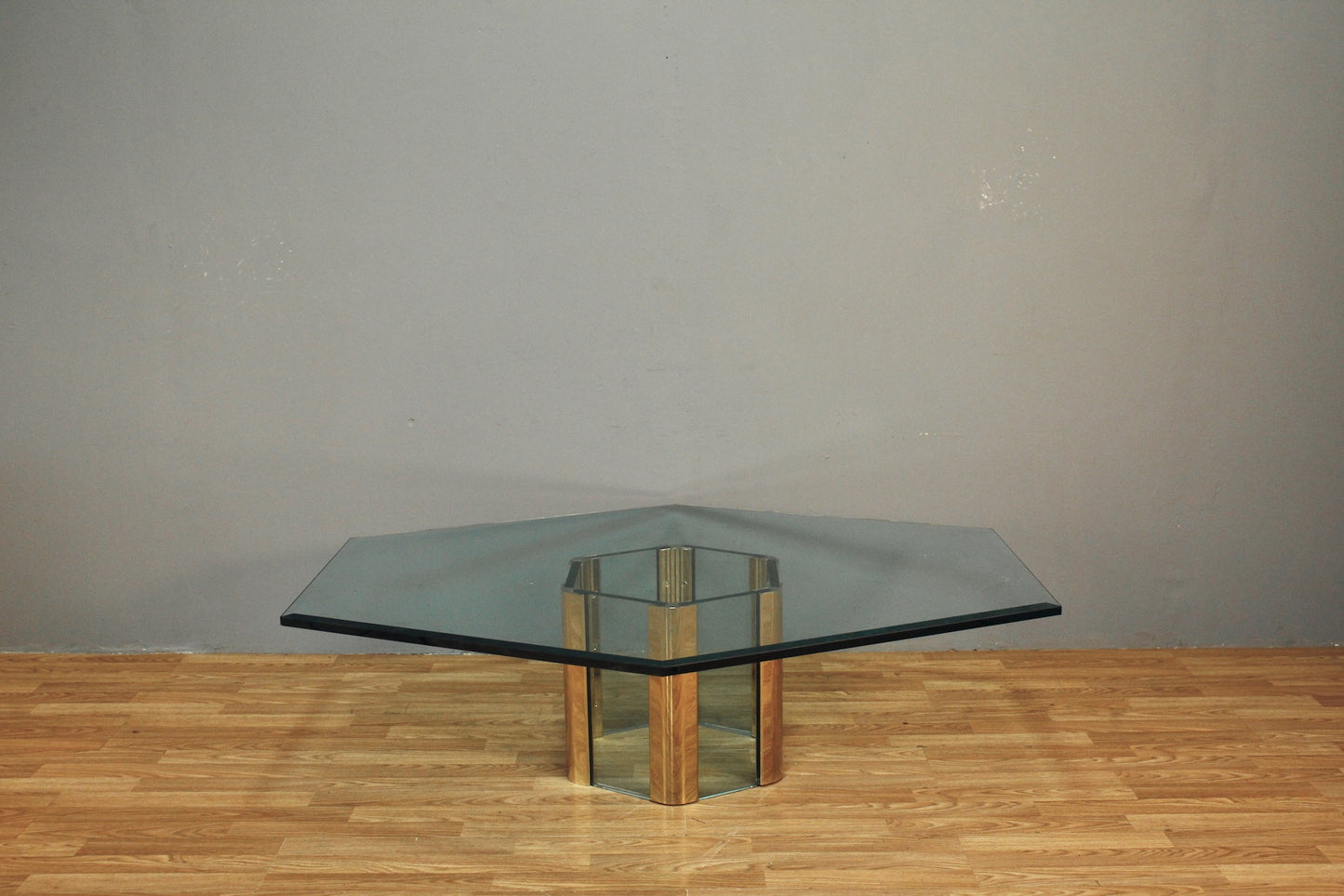 Large Pace Hexagonal Glass Coffee Table - ONLINE ONLY