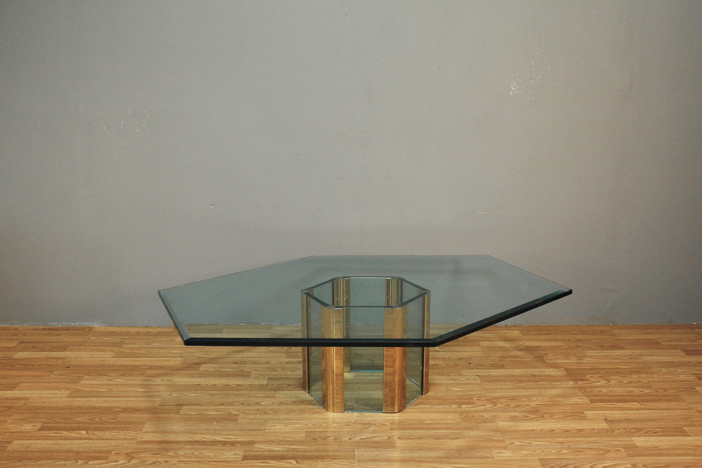 Large Pace Hexagonal Glass Coffee Table - ONLINE ONLY