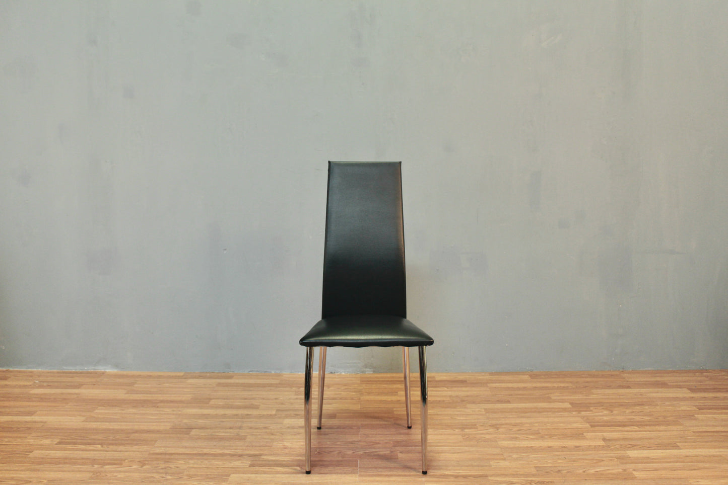 Modern Black Vinyl Side Chair