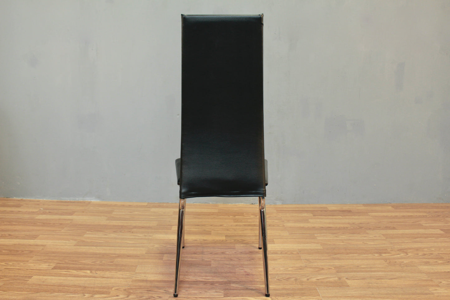 Modern Black Vinyl Side Chair