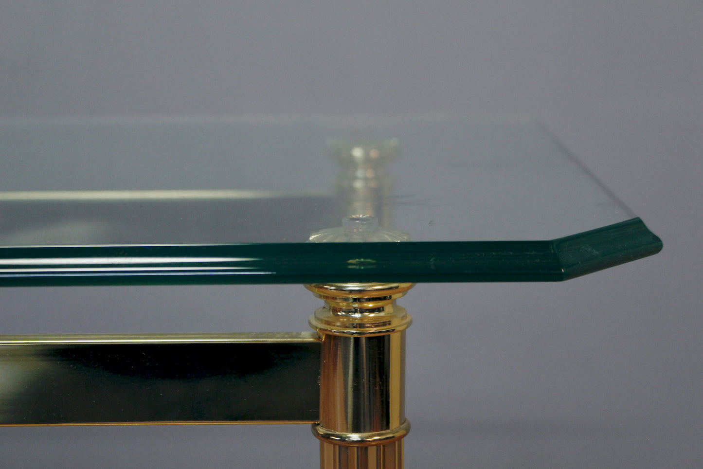 Gold & Glass-Top Console Table - ONLINE ONLY