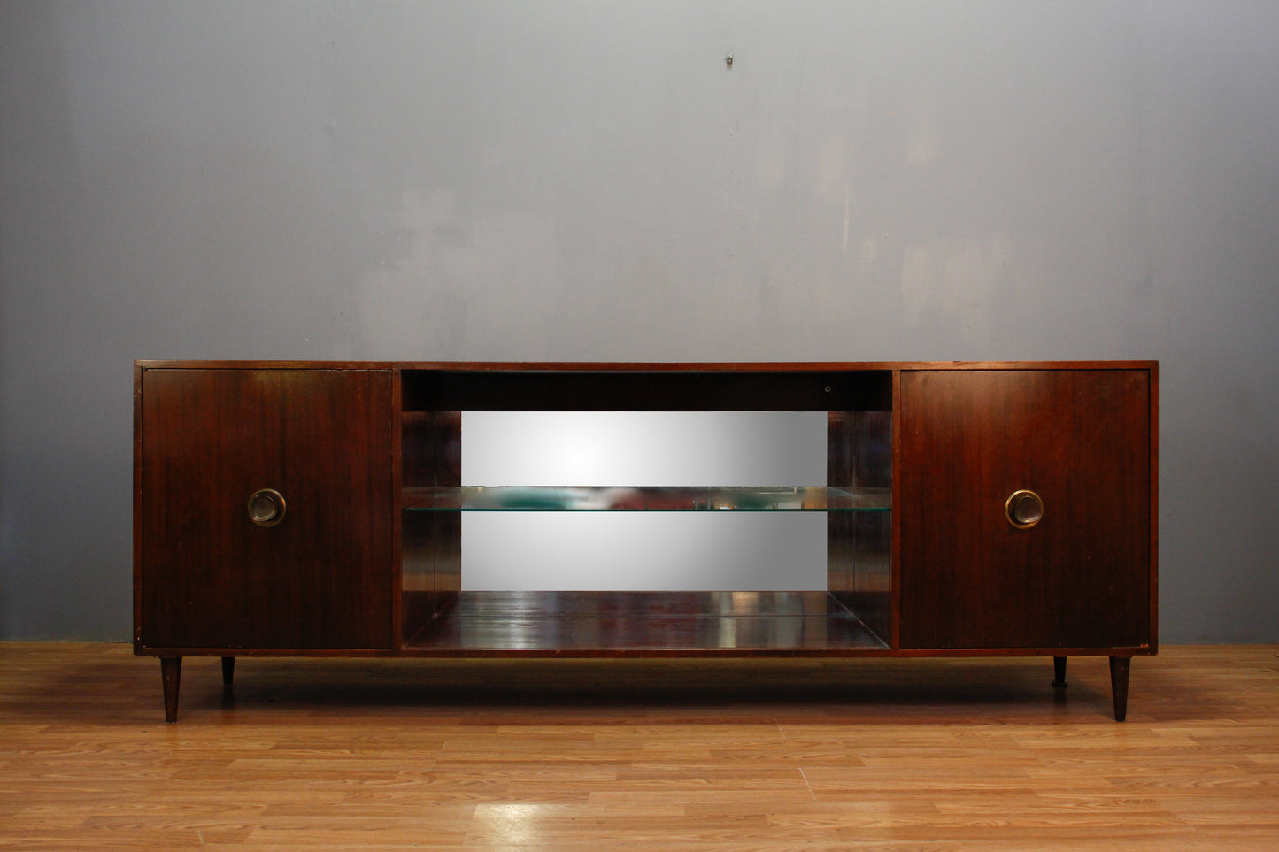 Large Mid Century Illuminated Bar Credenza