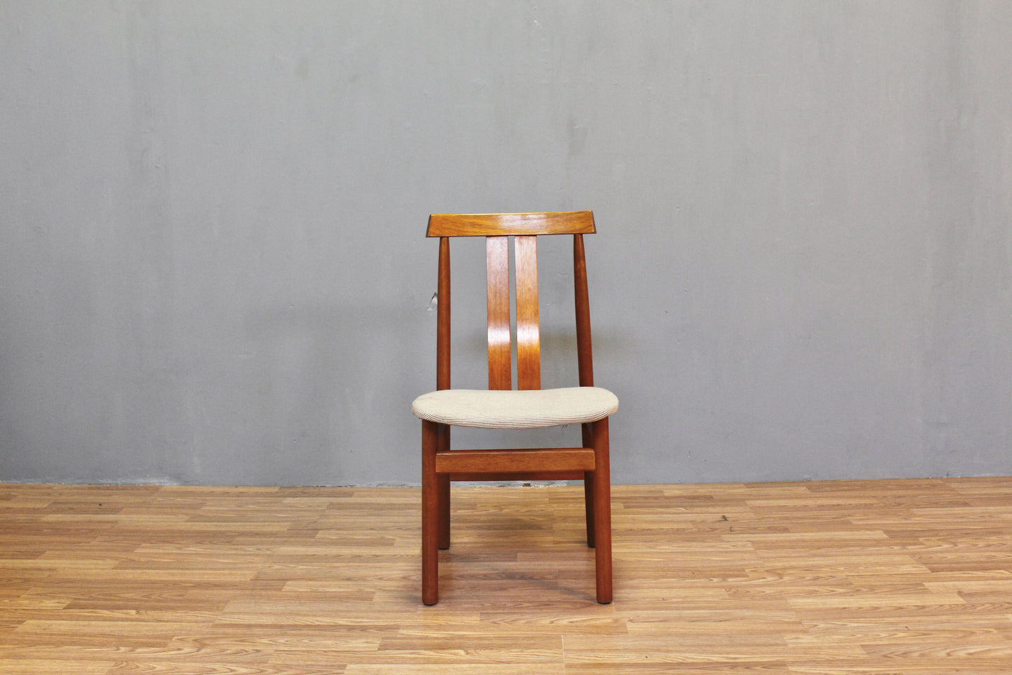 Danish Teak Curved Side Chair