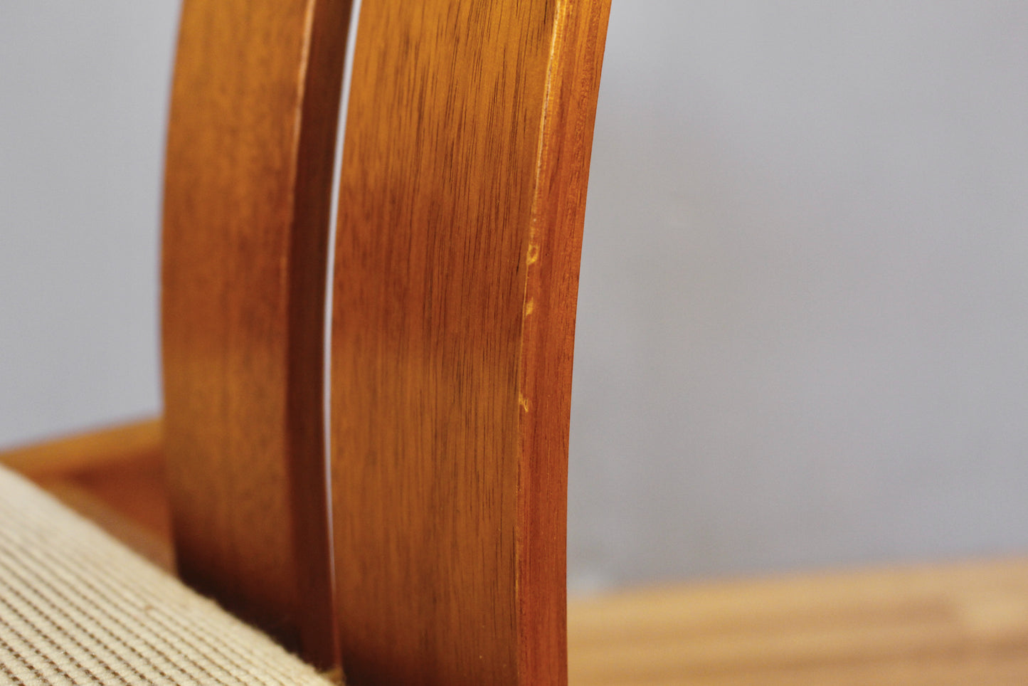 Danish Teak Curved Side Chair