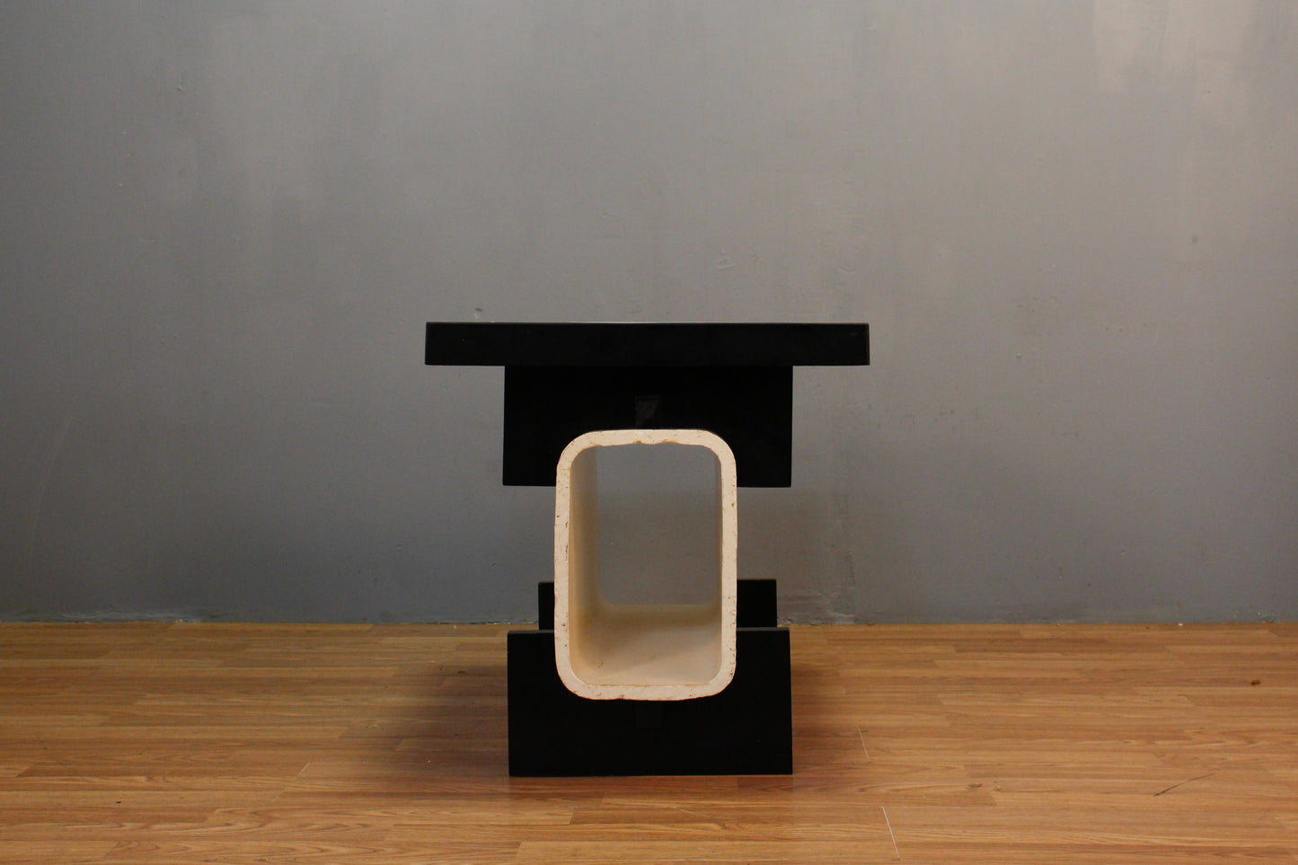 Postmodern Black & White End Table