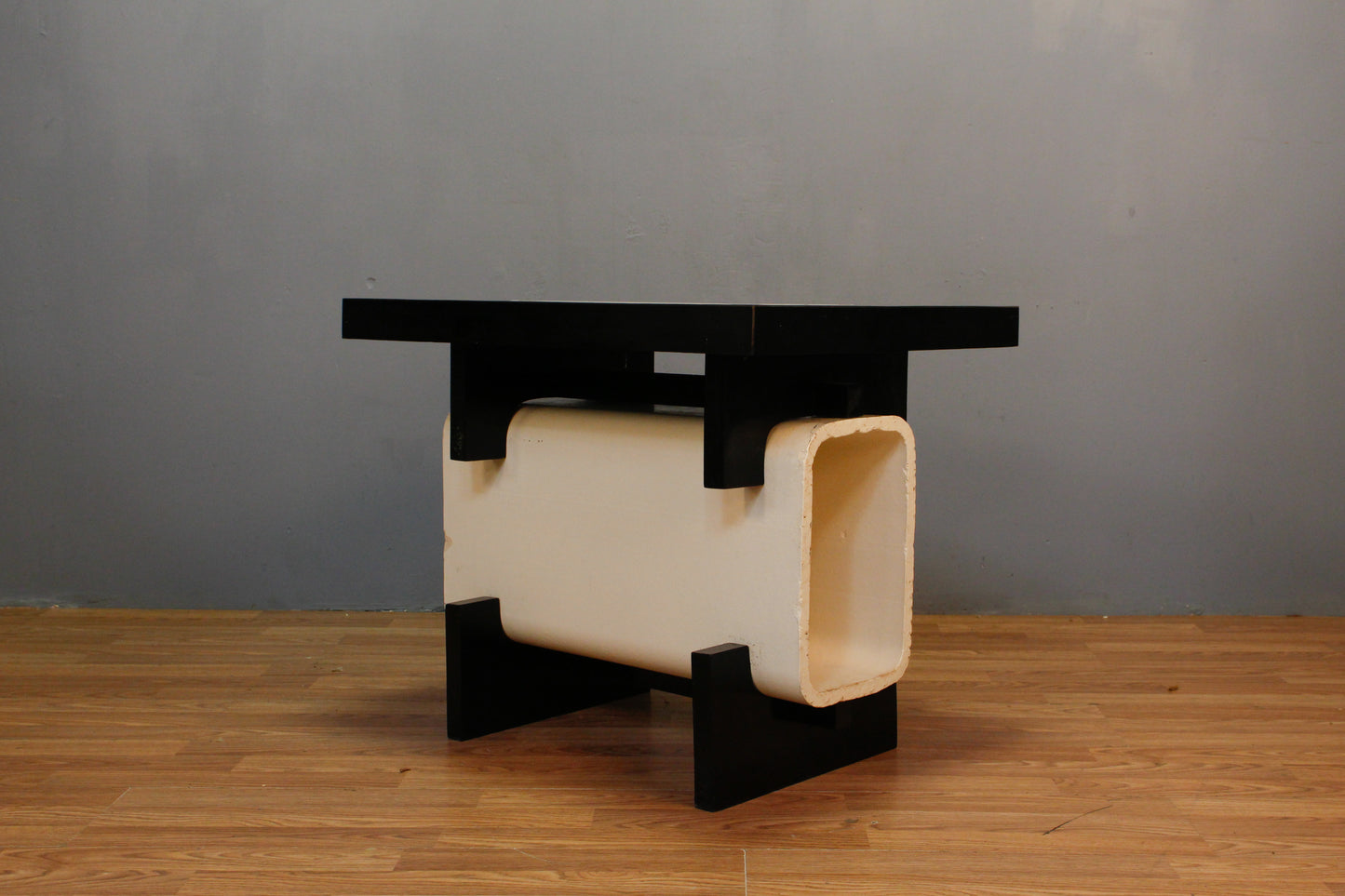 Postmodern Black & White End Table