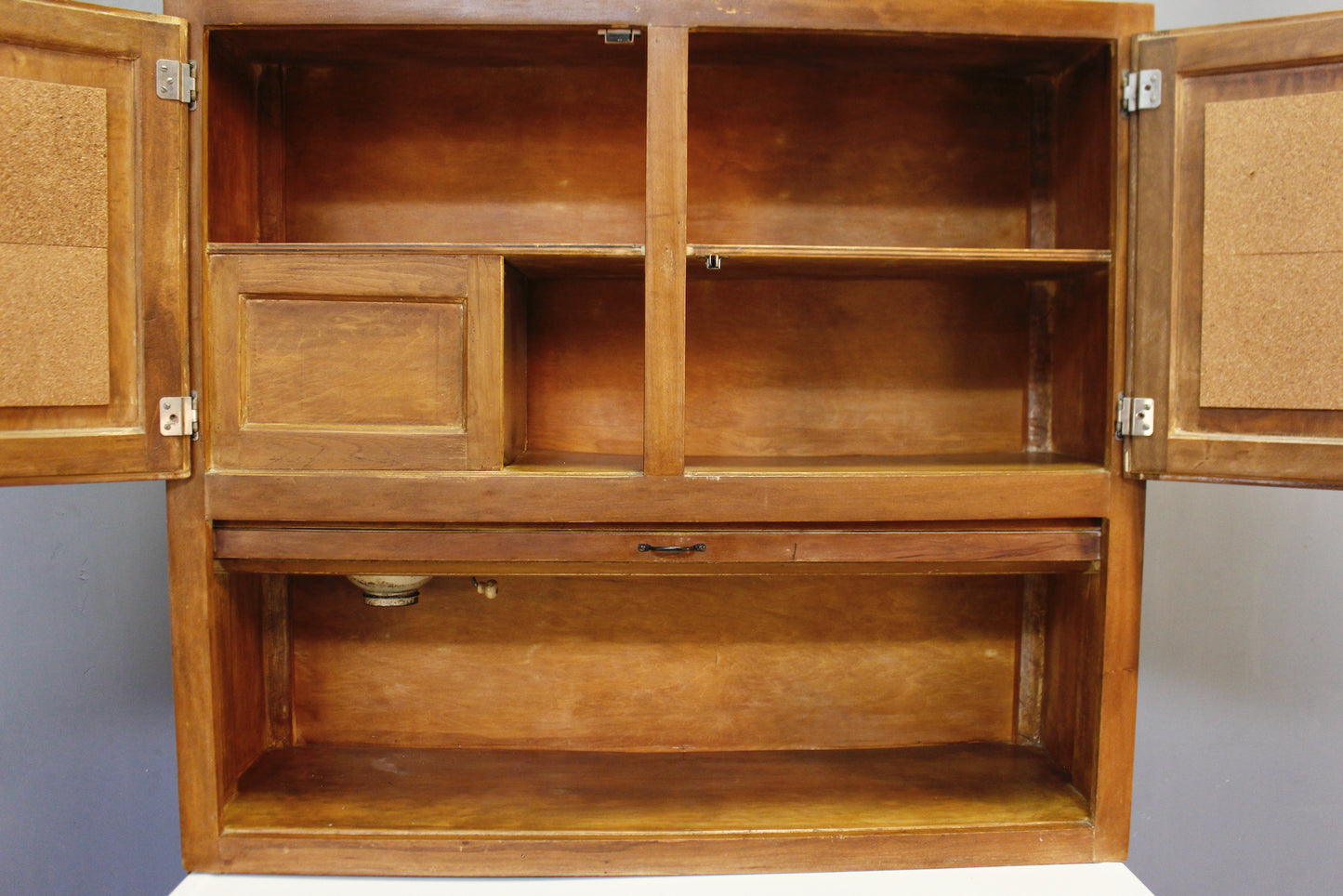 Antique Oak & Enamel Hoosier Cabinet - ONLINE ONLY
