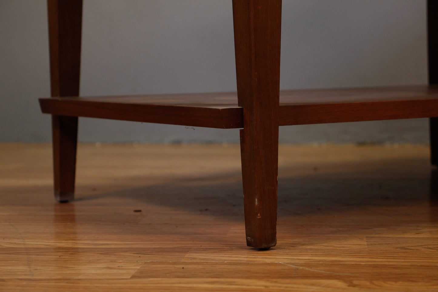 Lane Walnut & Laminate 2-Tier End Table