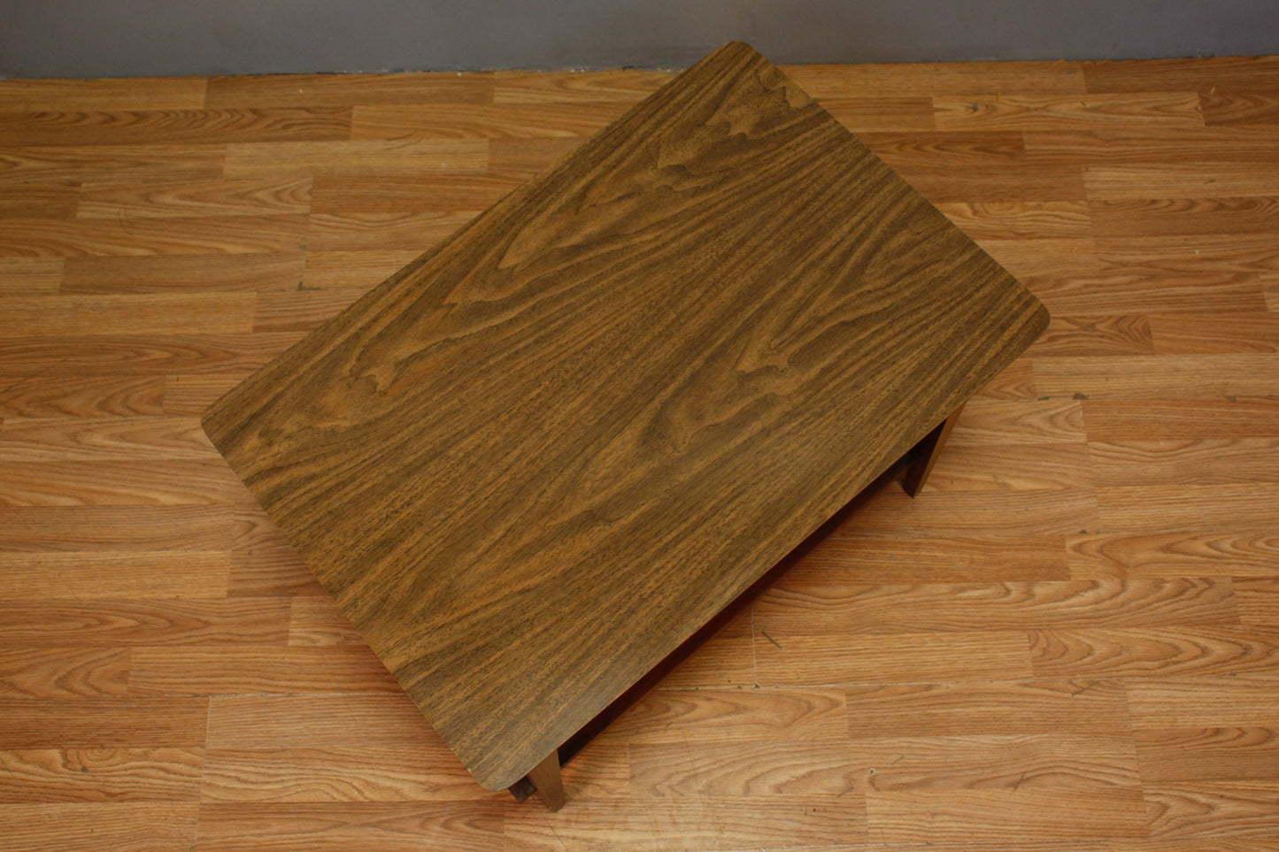 Lane Walnut & Laminate 2-Tier End Table