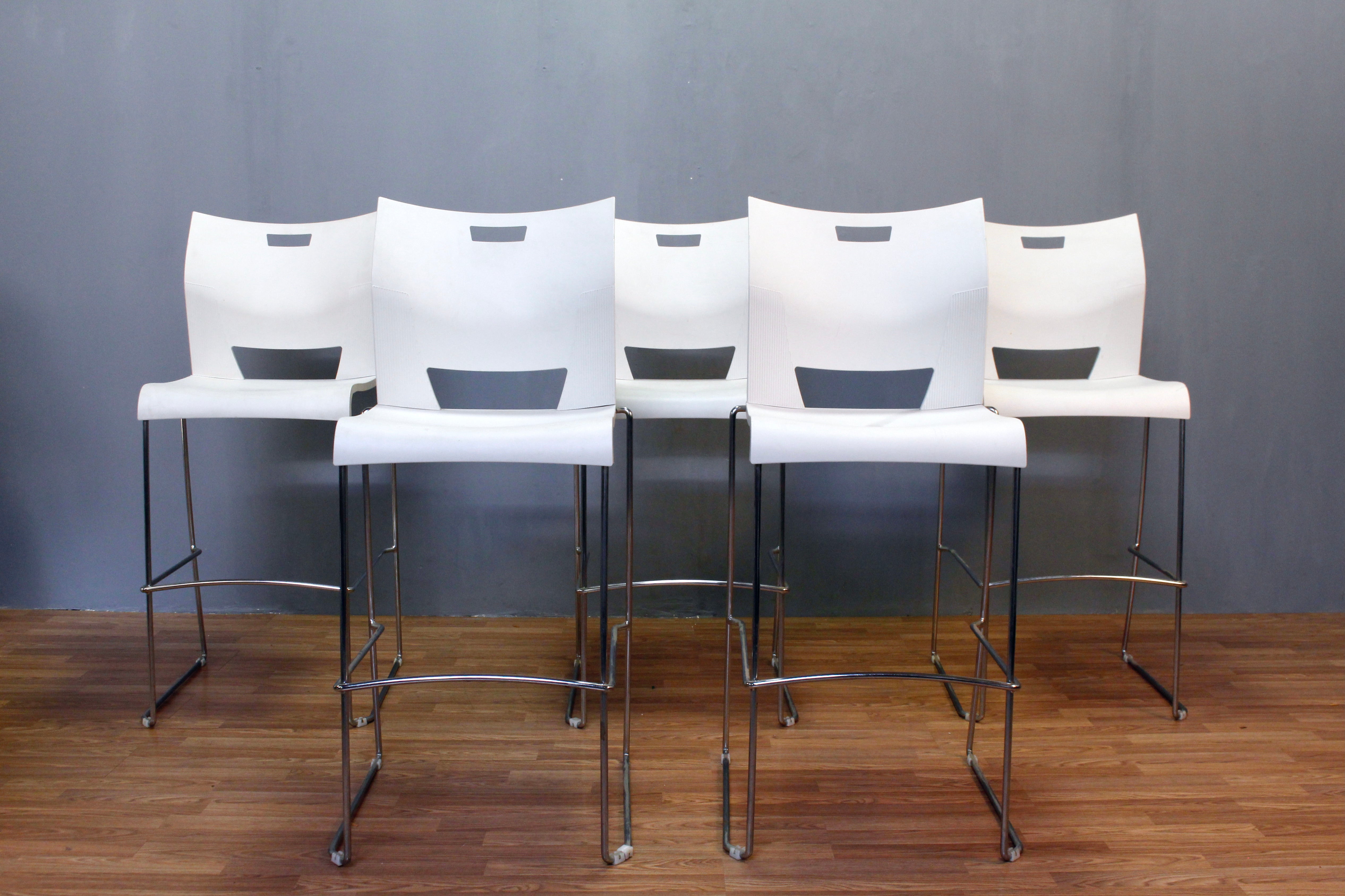 Contemporary Molded Plastic Bar Stool ONLINE ONLY