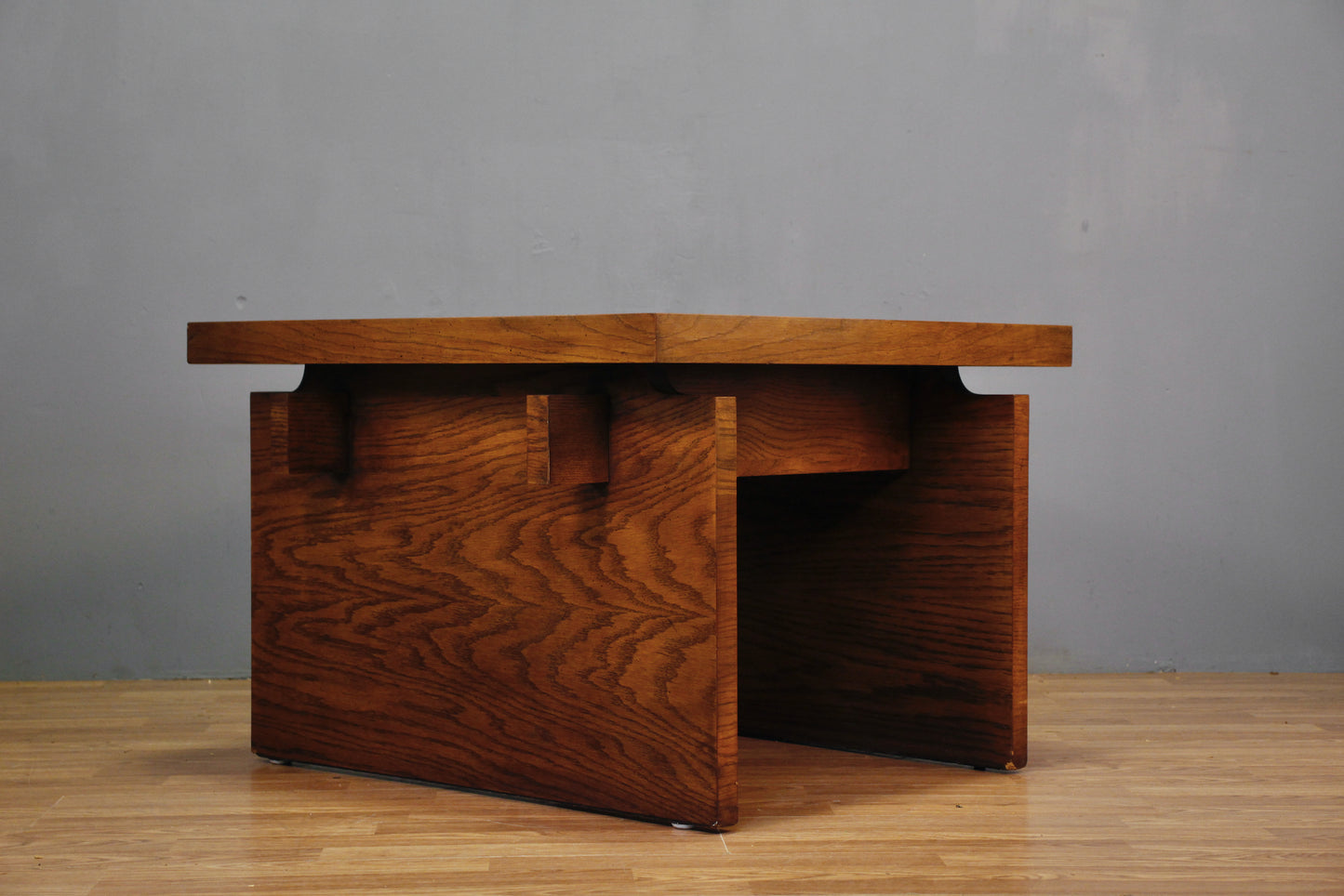 Lane Brutalist Oak Square Coffee Table