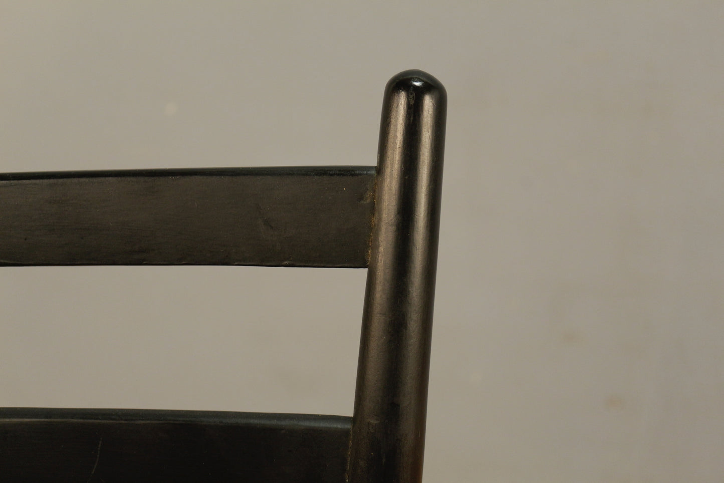 Black & Red Ladder-Back Rocking Chair