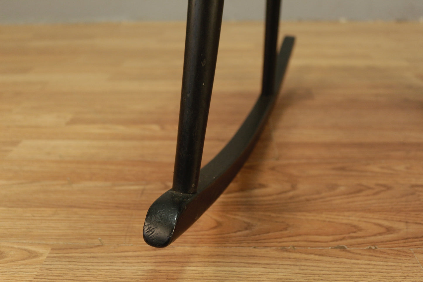 Black & Red Ladder-Back Rocking Chair