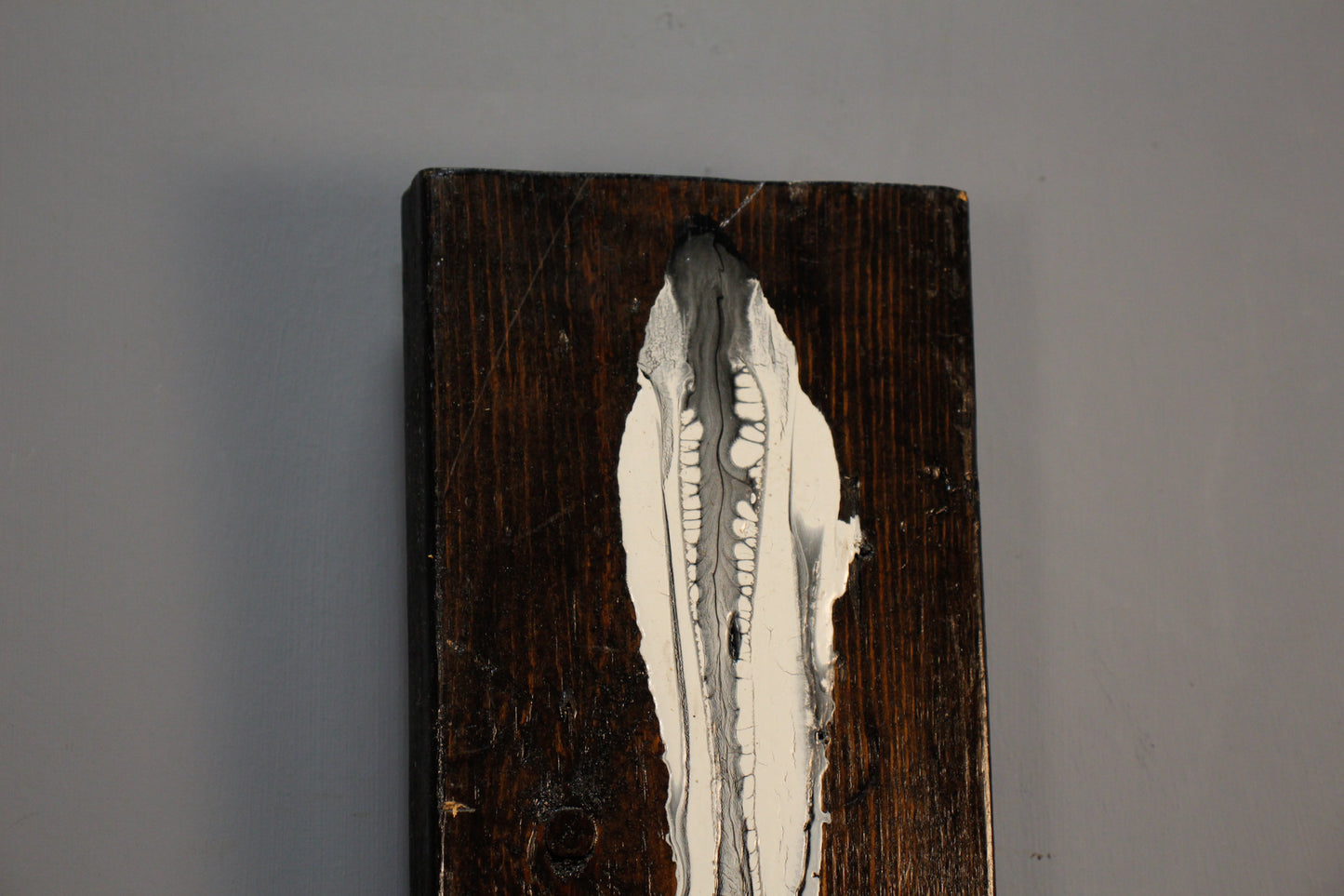 Small "Stalactite" Painted Wooden Slab