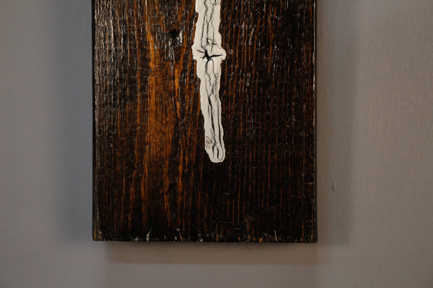 Small "Stalactite" Painted Wooden Slab