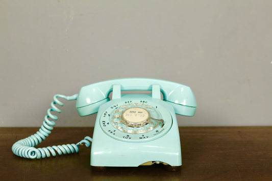 Aqua Rotary Telephone