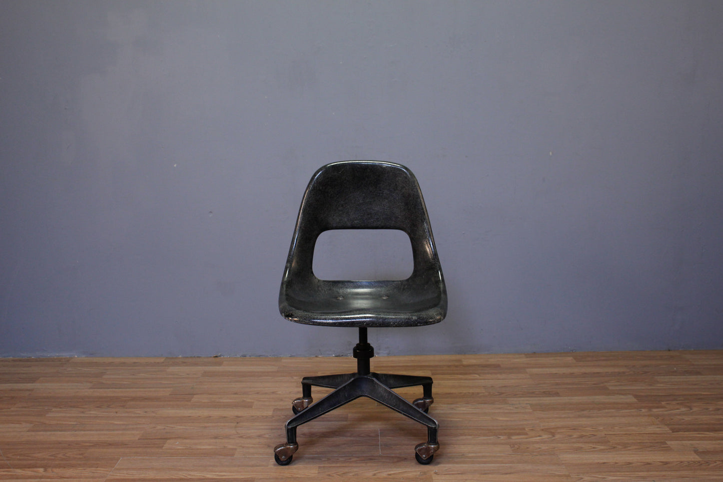 Mid Century Ash Fiberglass Desk Chair