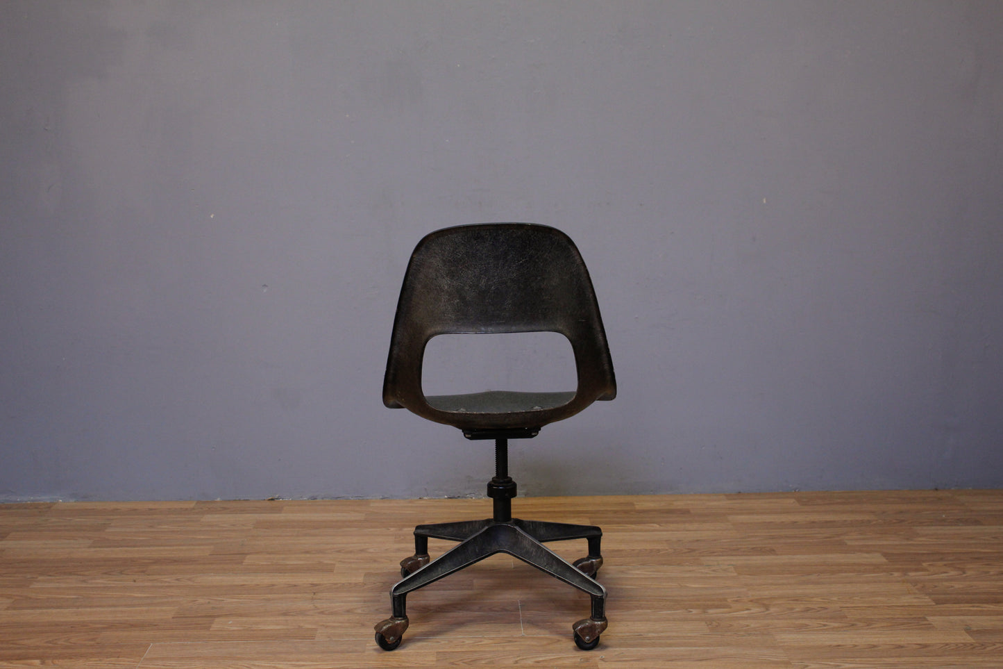Mid Century Ash Fiberglass Desk Chair