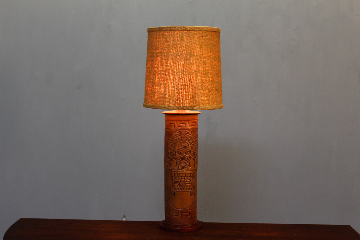 Mid Century Aztec Table Lamp