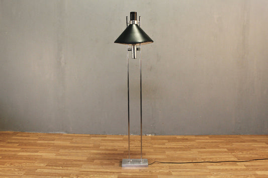 Robert Sonneman Black & Chrome Floor Lamp