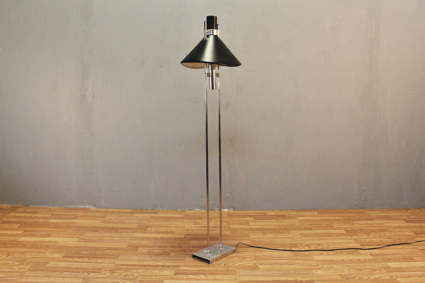 Robert Sonneman Black & Chrome Floor Lamp