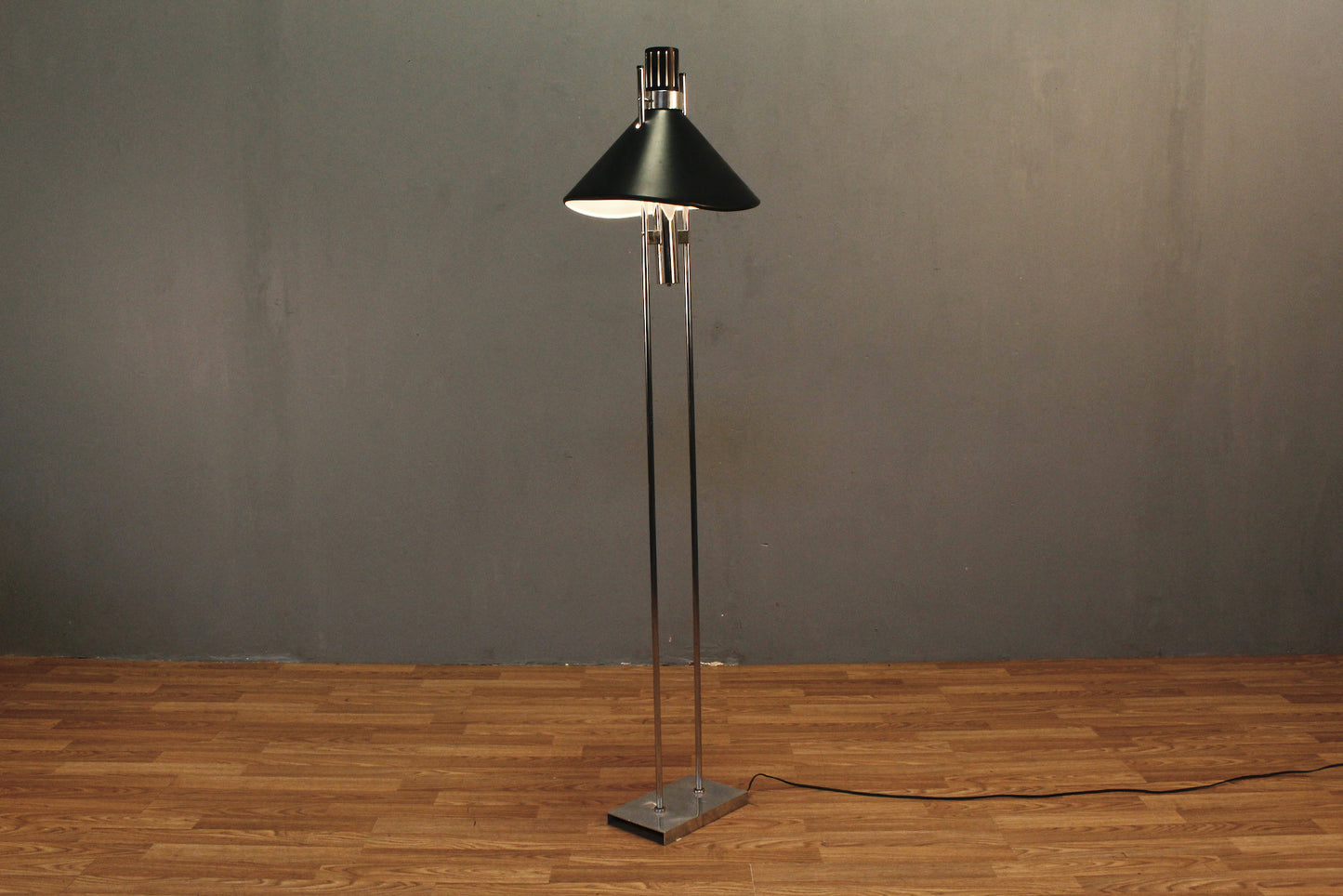 Robert Sonneman Black & Chrome Floor Lamp