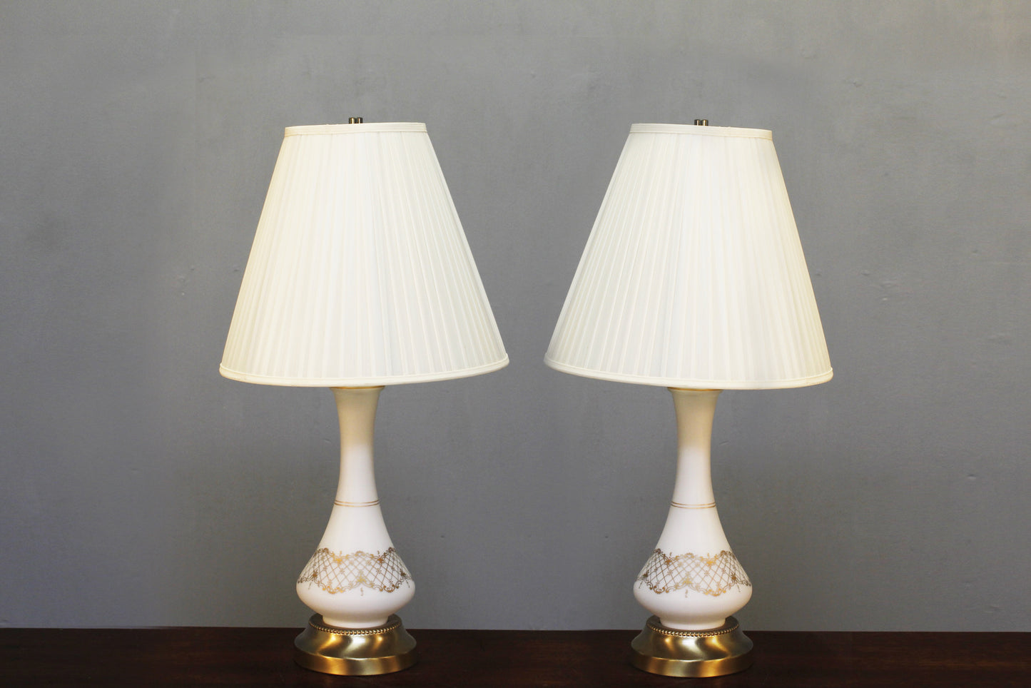 Frosted Glass & Gold Table Lamp