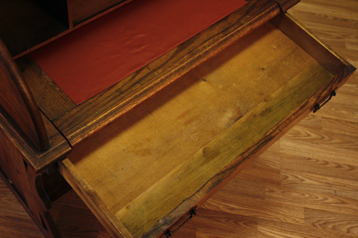 Antique Oak Roll-Top Secretary Desk