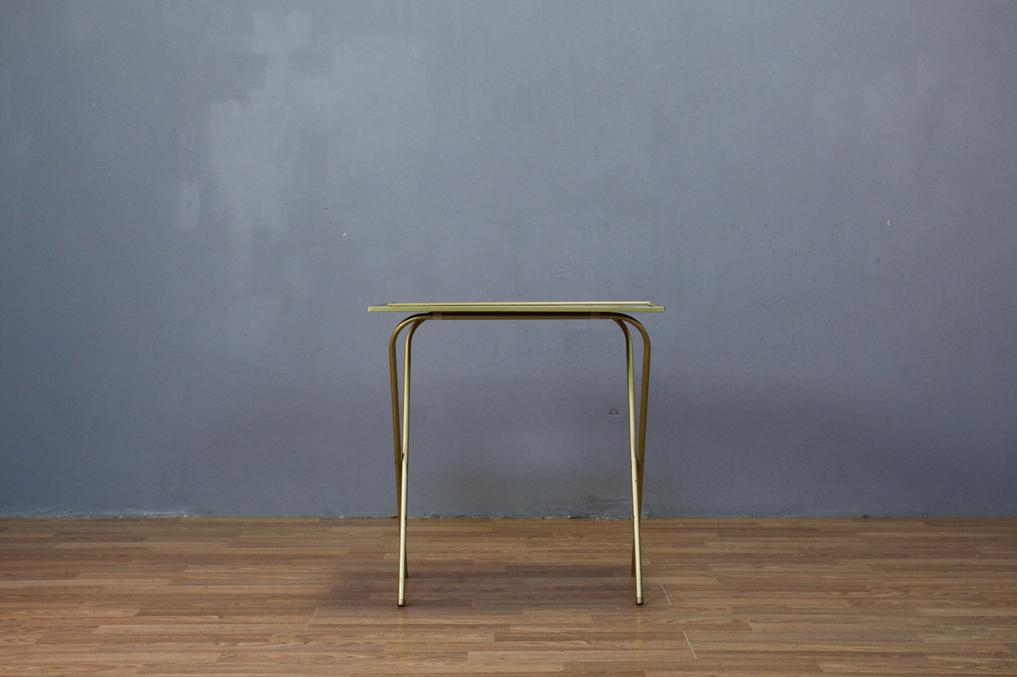 Gold & Laminate Folding Tray Table