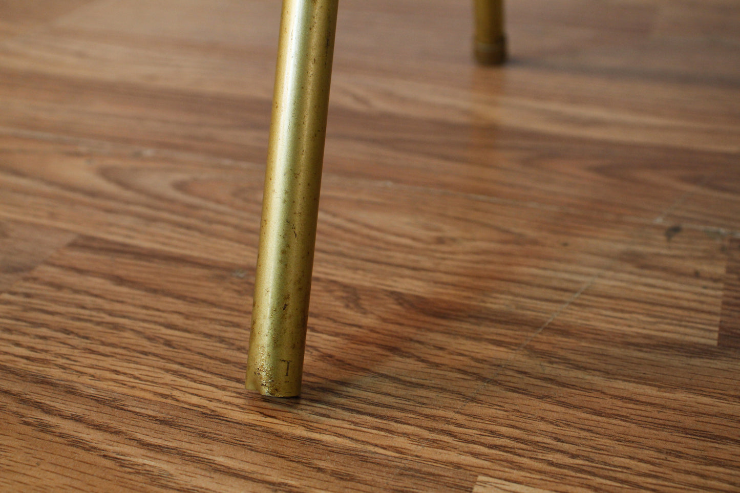 Gold & Laminate Folding Tray Table