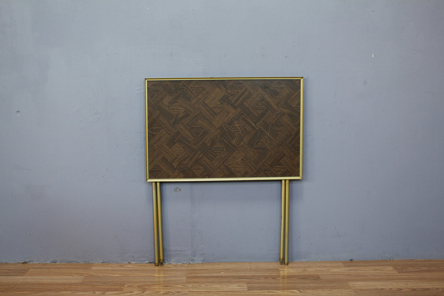 Gold & Laminate Folding Tray Table