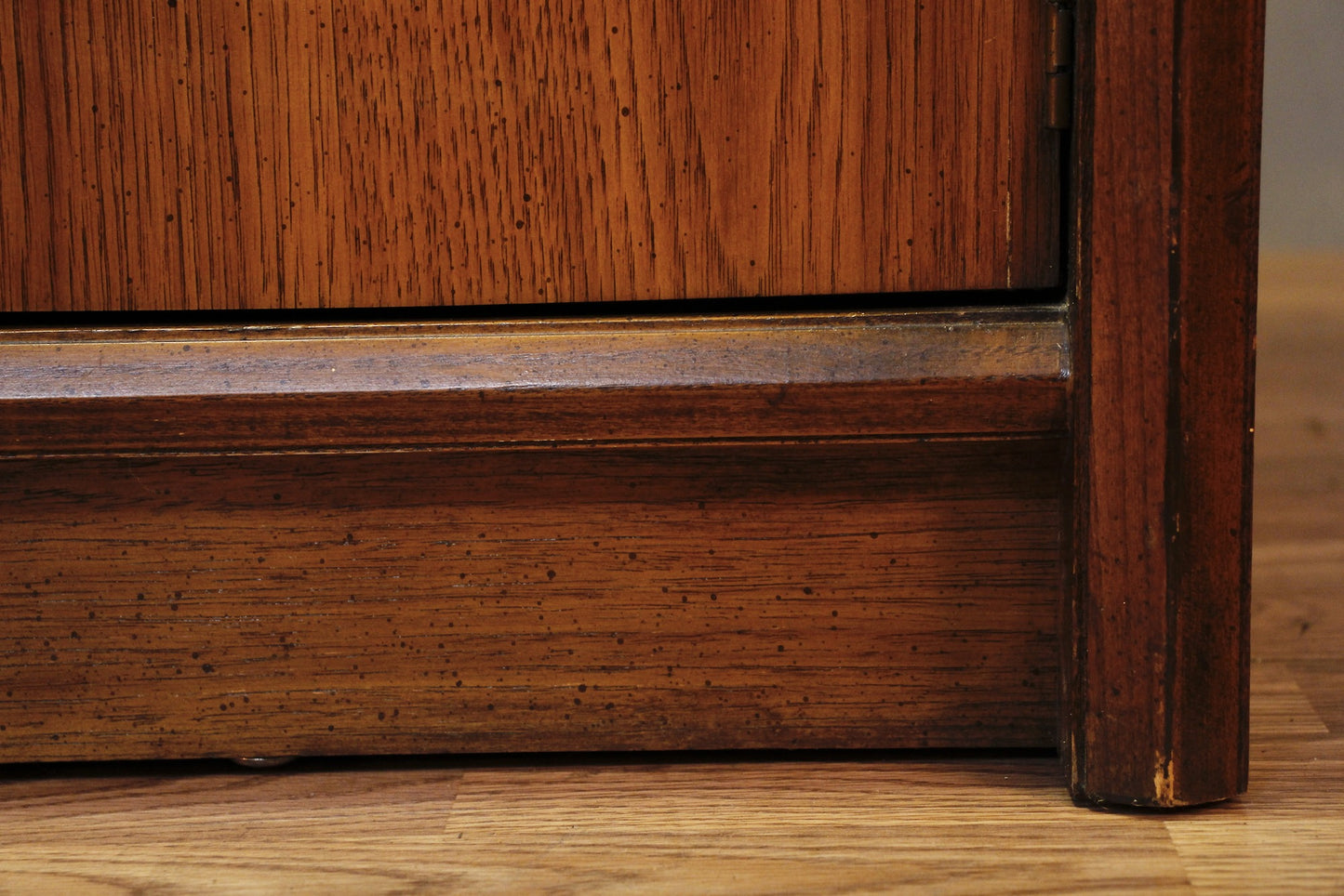 Mid Century Speckled Walnut 6-Drawer Credenza