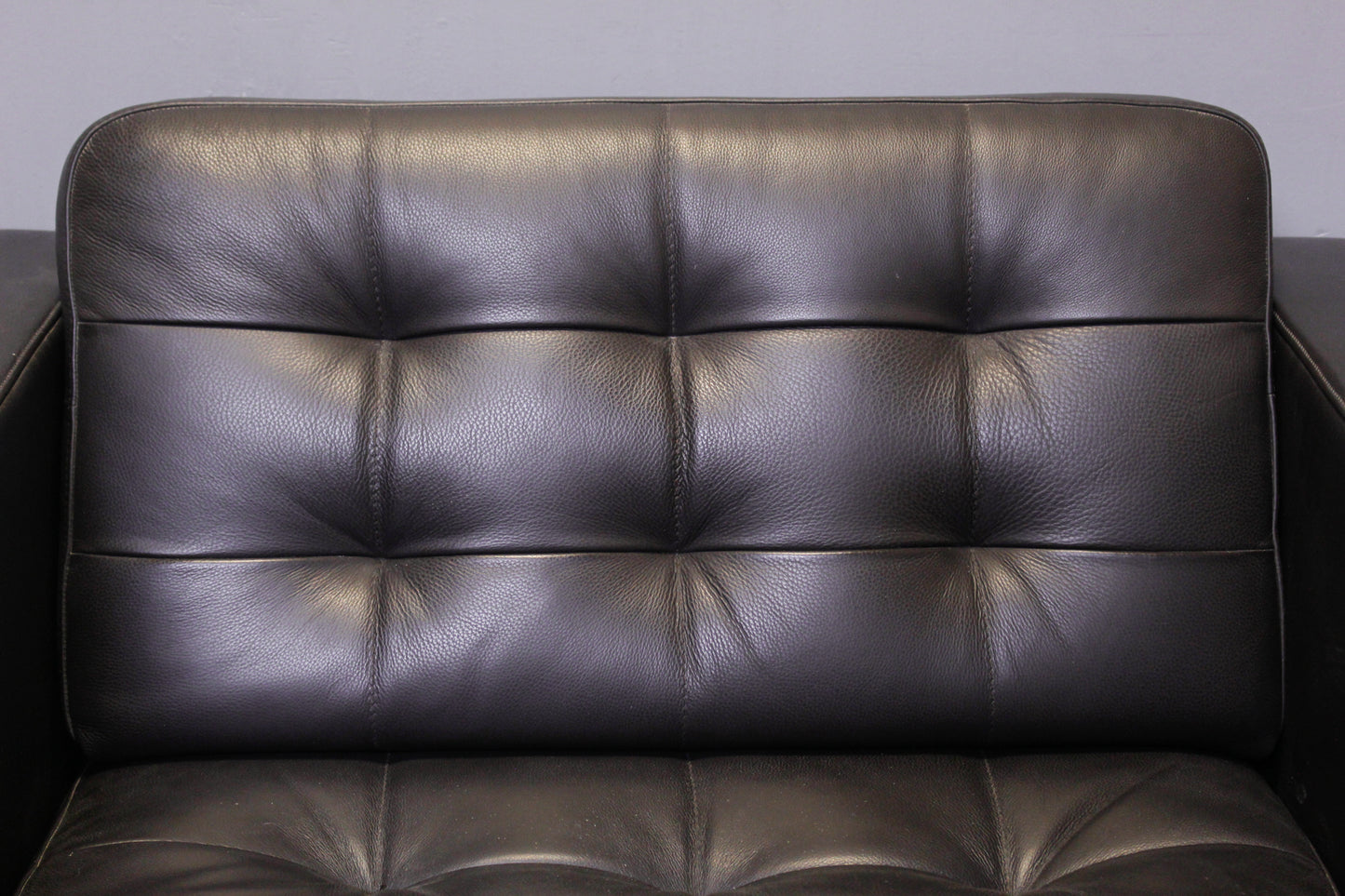 IKEA Black Tufted Leather Chaise Lounge - ONLINE ONLY