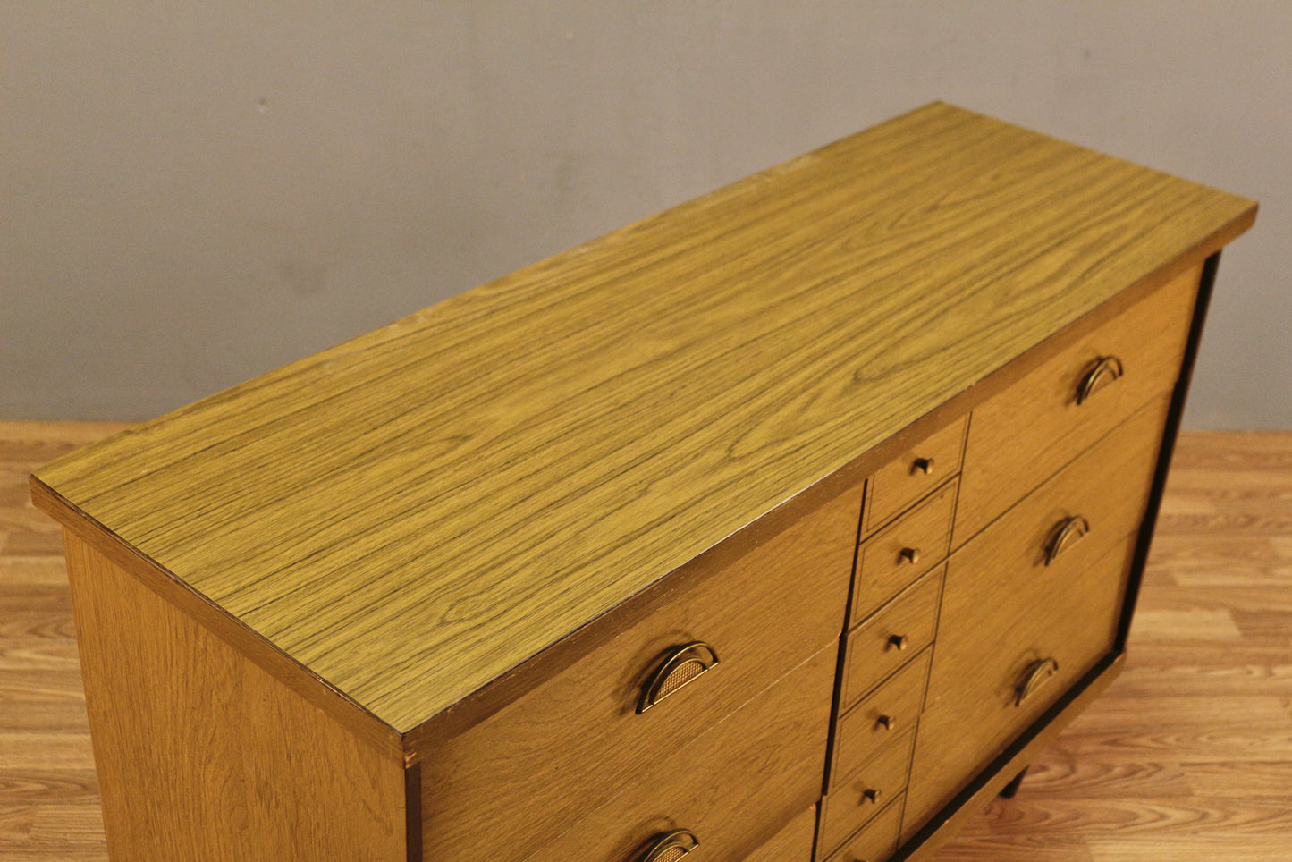 Mid Century Laminate 6-Drawer Dresser