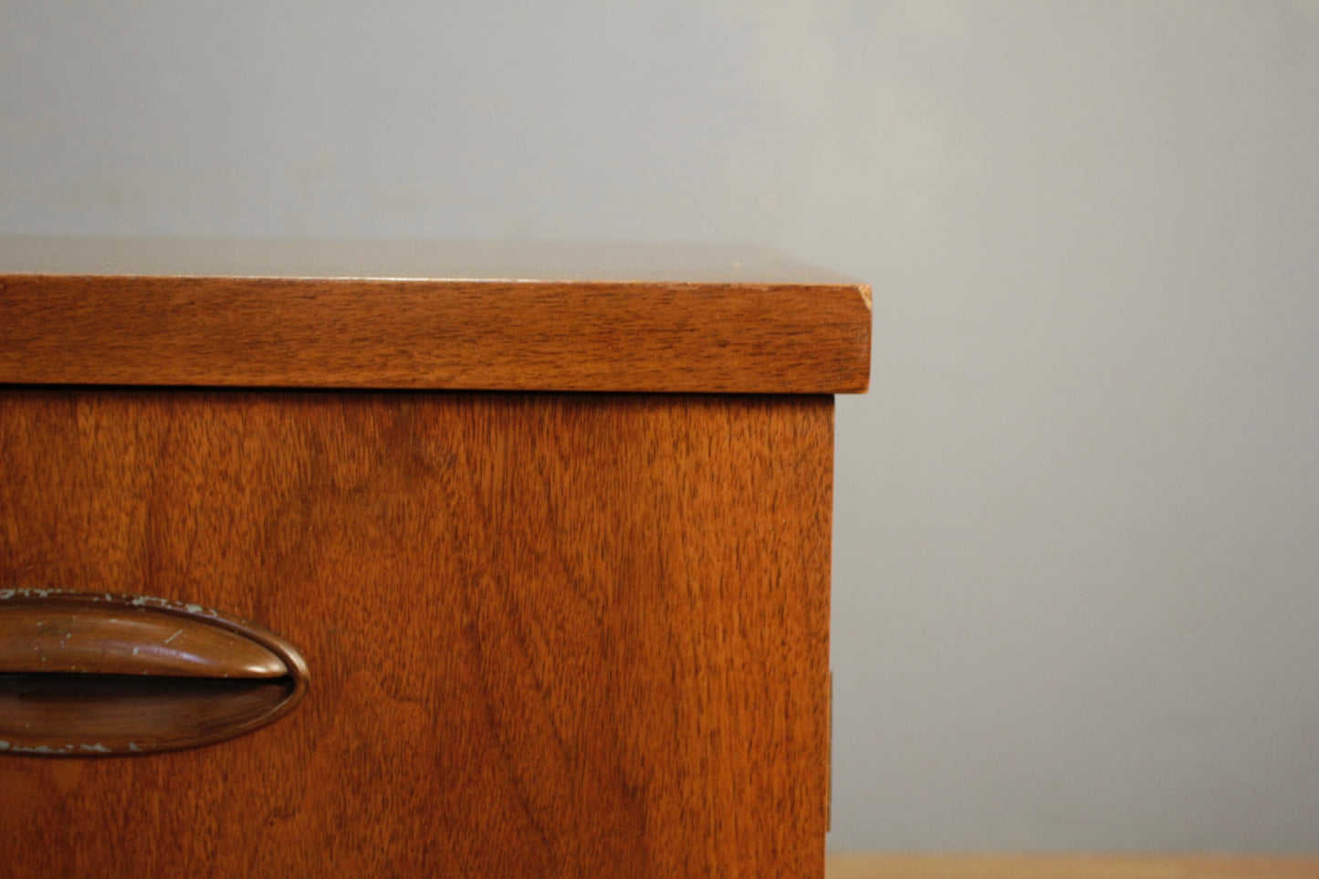 Mid Century Walnut 3-Drawer Credenza