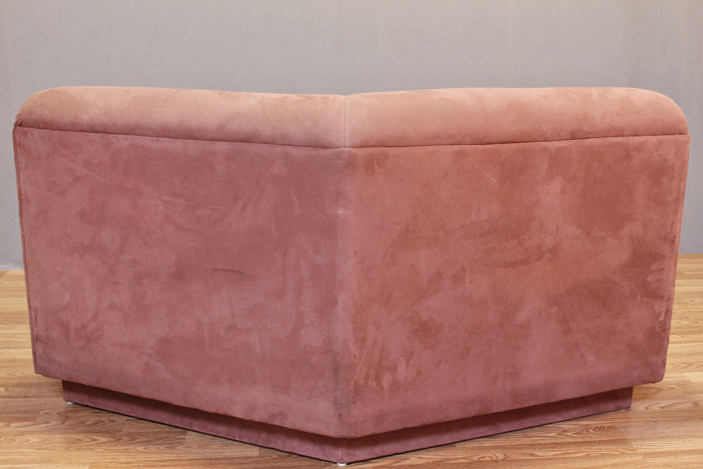 Mauve Microsuede Corner Loveseat - ONLINE ONLY