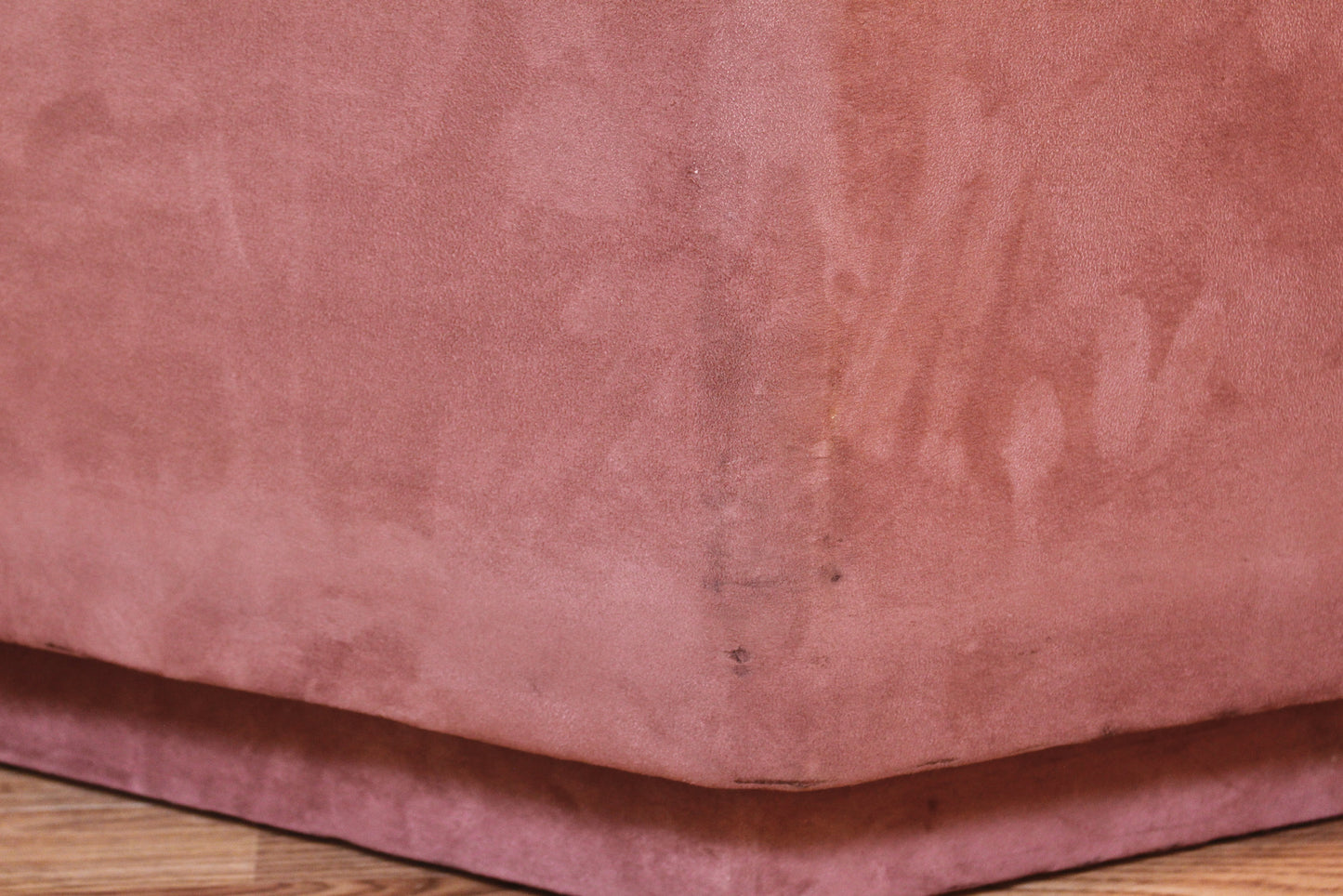 Mauve Microsuede Corner Loveseat - ONLINE ONLY