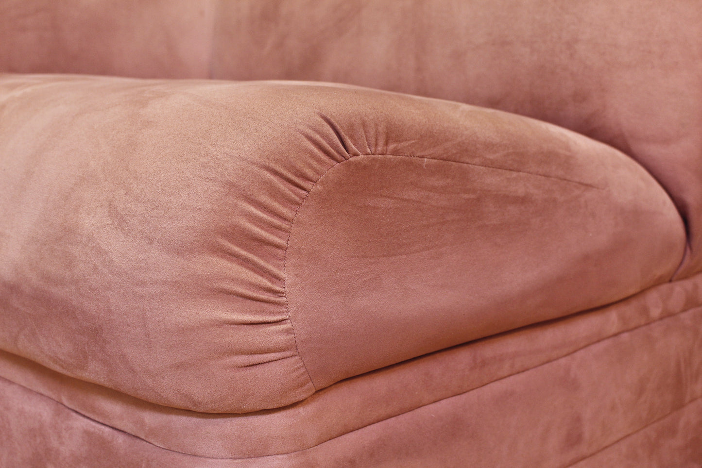 Mauve Microsuede Corner Loveseat - ONLINE ONLY