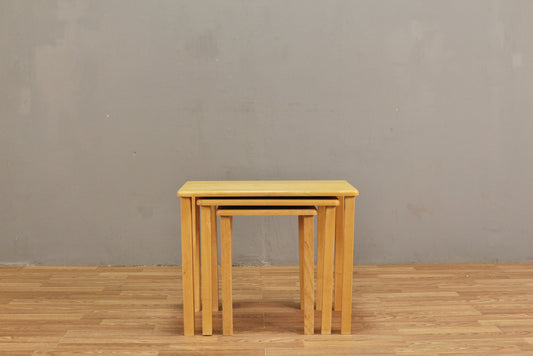 Trio of Blonde Nesting Tables