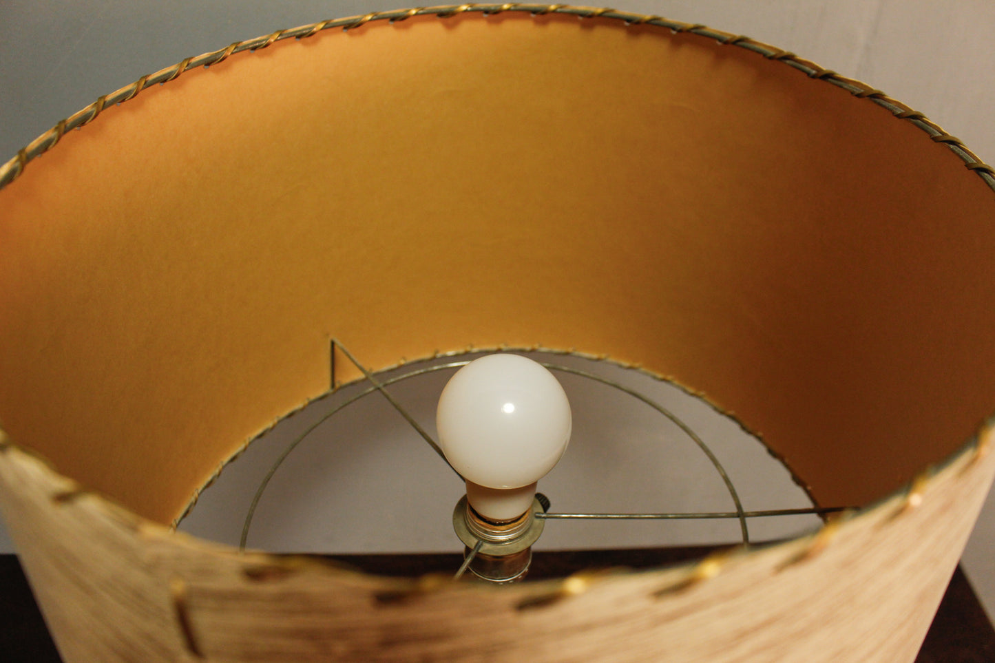 Mid Century Black & Brass Table Lamp