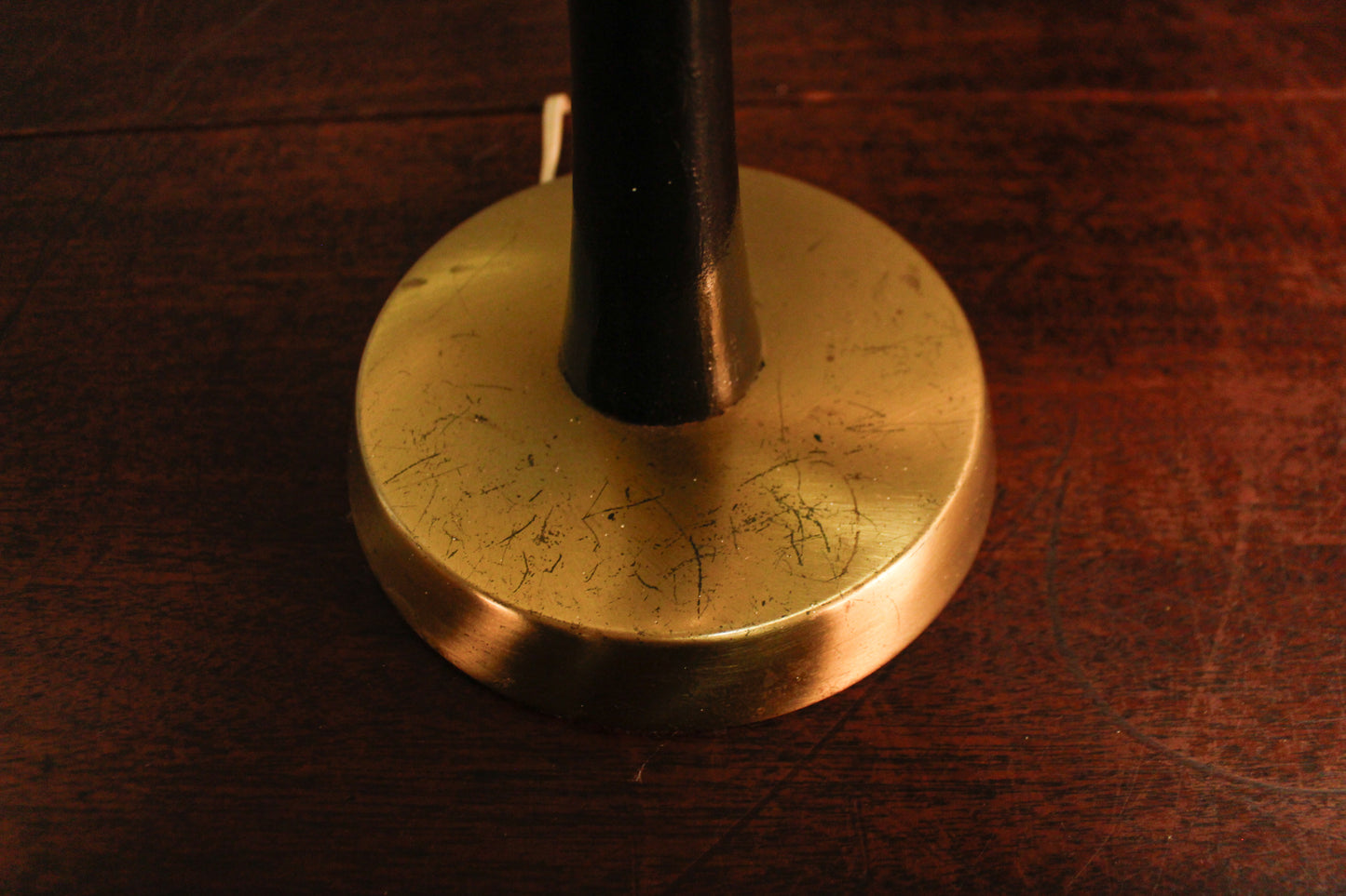 Mid Century Black & Brass Table Lamp