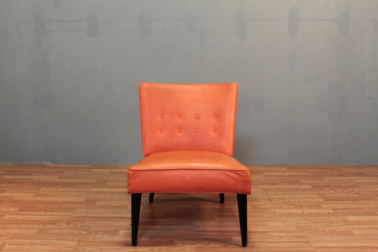 Kroehler Mid Century Orange Slipper Chair