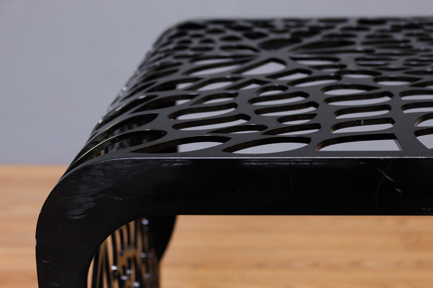 Modern Arktura Black Sculptural Bench