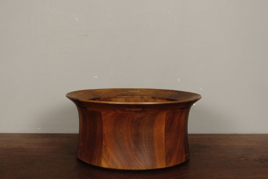 Mid Century Sculptural Walnut Bowl