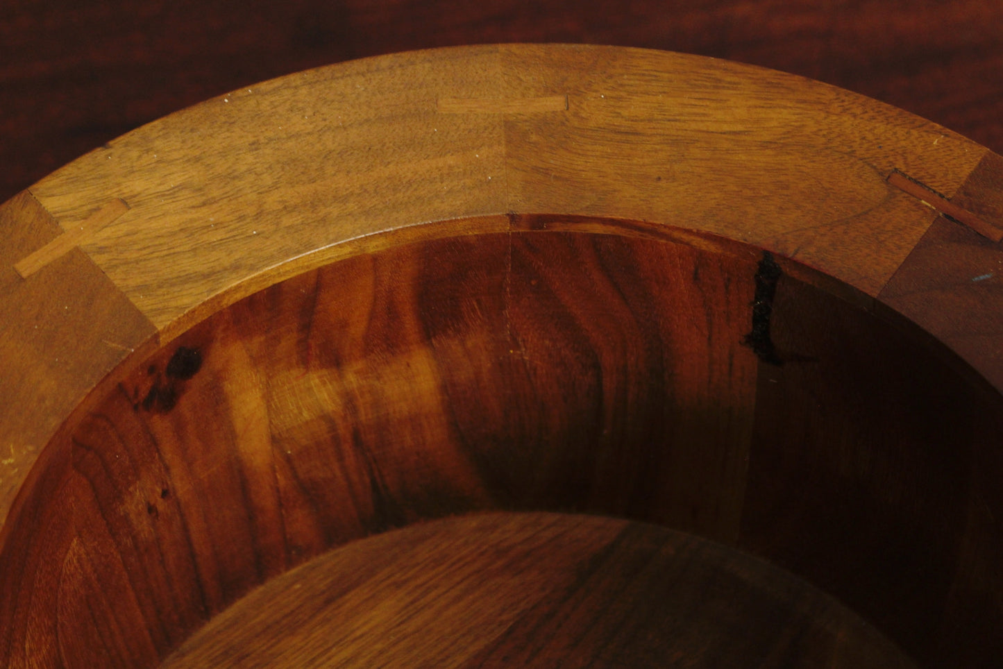 Mid Century Sculptural Walnut Bowl