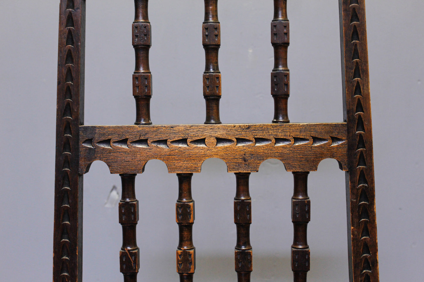 Renaissance-Style Oak & Leather Side Chair