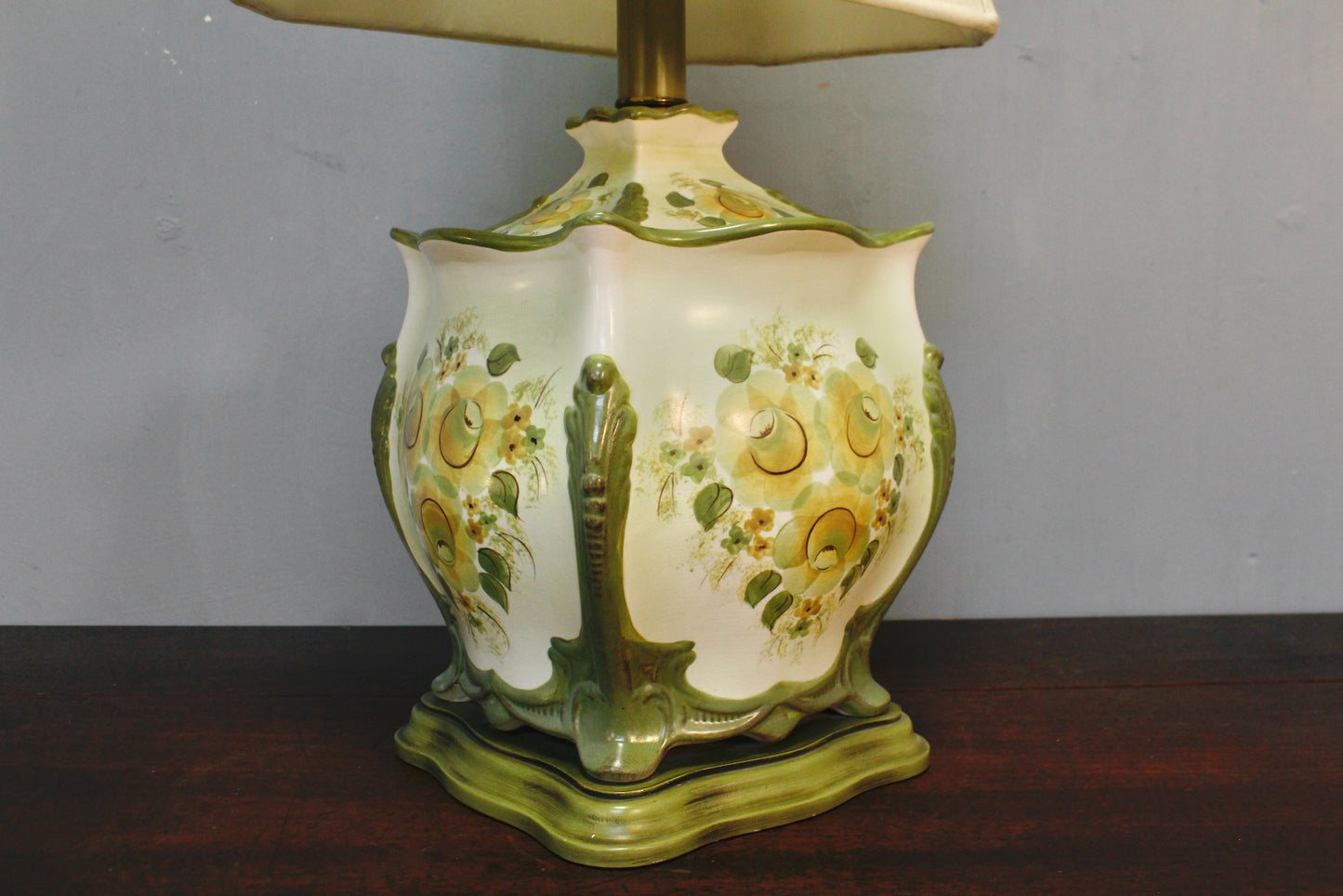 Ceramic Hand-Painted Floral Table Lamp