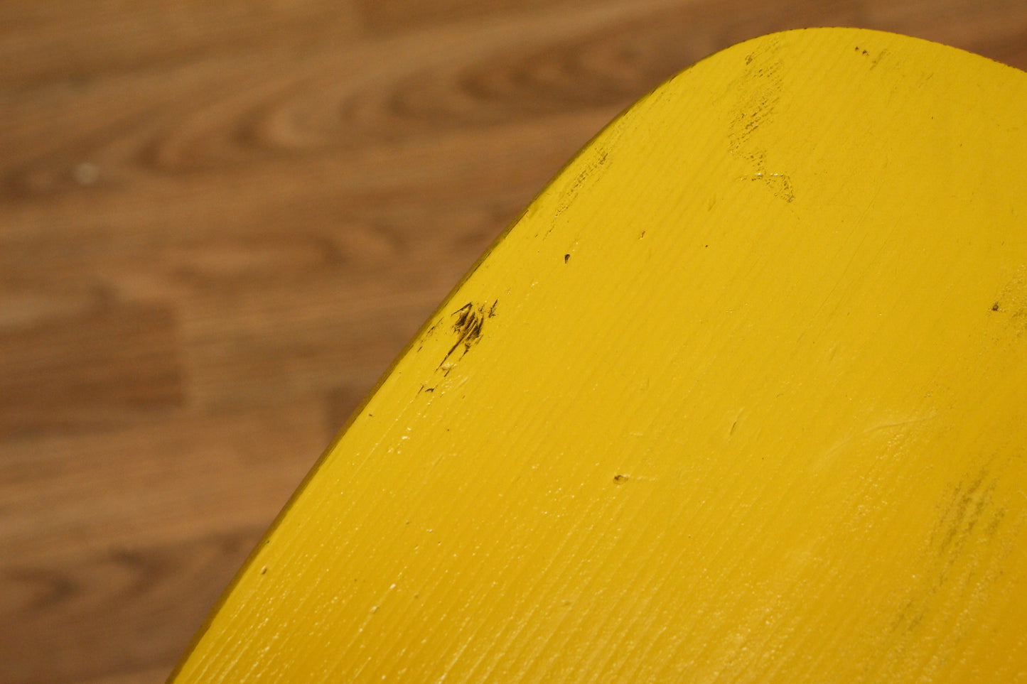 Rustic Mustard Wooden Stool