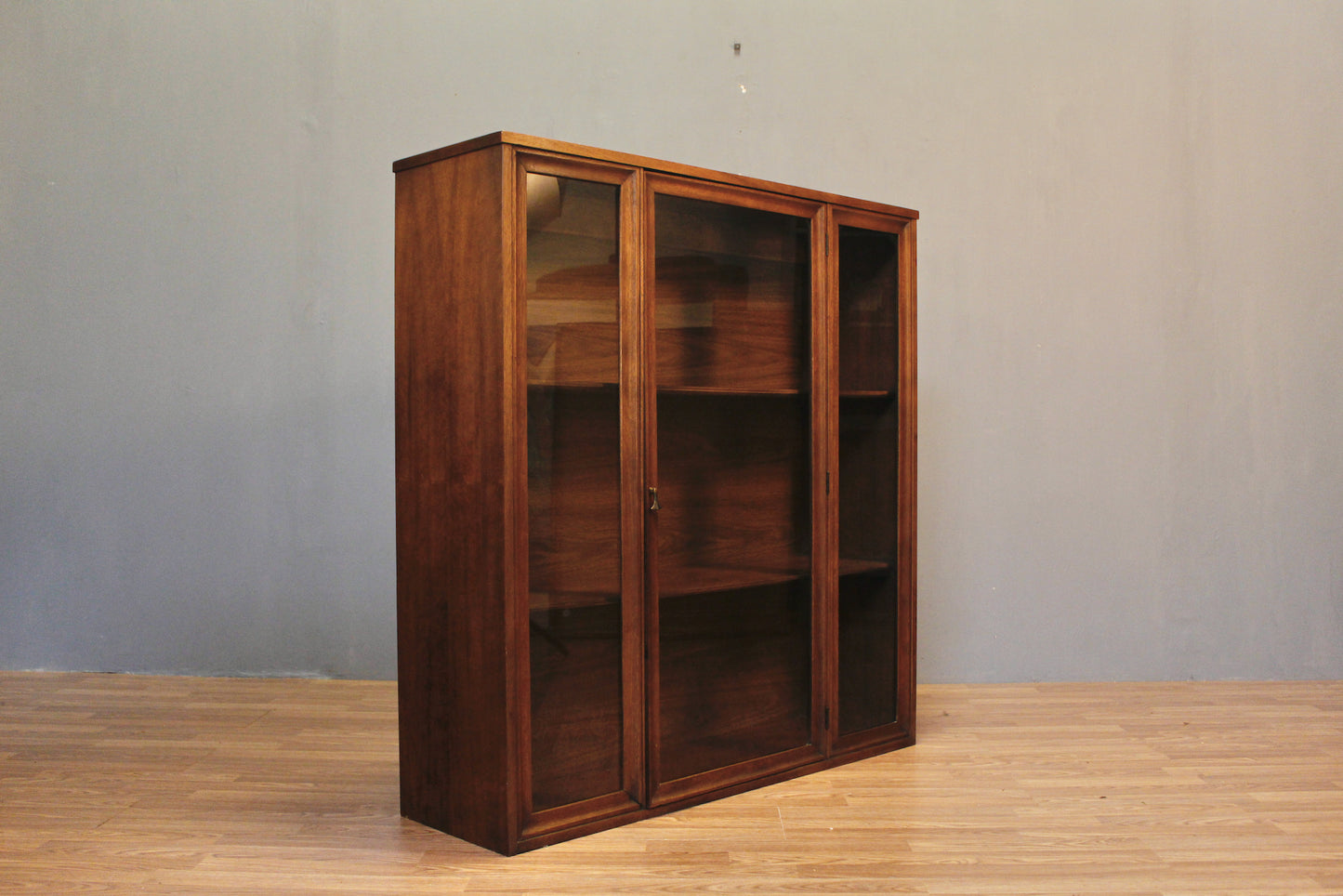 Mid Century 1-Door Glass-Front Bookcase - ONLINE ONLY